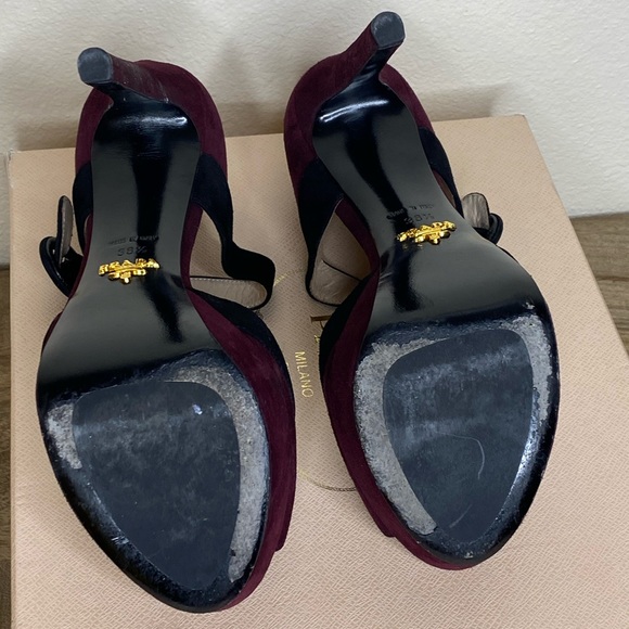 Prada Suede Bicolor Heels - Picture 7 of 8